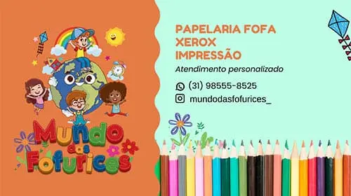 Mudo das Fofurices Papelaria Fofa e Criativa em Pedro Leopoldo - Busca Cartão