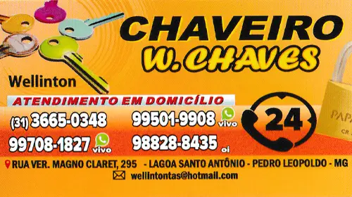 Chaveiro W. Chaves em Pedro Leopoldo - Busca Mais