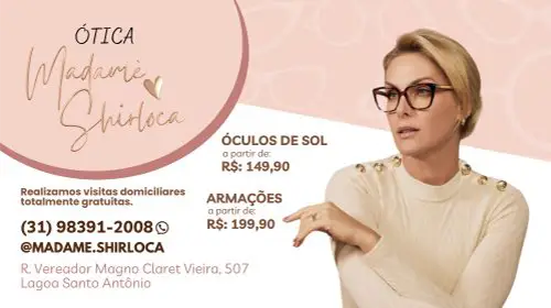 Ótica Madame Shirloca em Pedro Leopoldo - Busca Mais