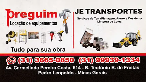 Preguim Locação de Equipamentos em Pedro Leopoldo - Busca Mais