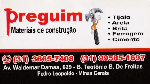 Preguim Materiais de Construção em Pedro Leopoldo