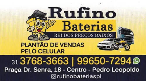 Rufino Baterias em Pedro Leopoldo, Buscamais.